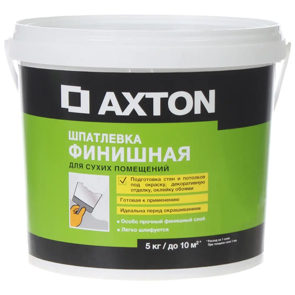 Шпатлёвка финишная Axton для сухих помещений 5 кг 81960513 STLM-2118999 