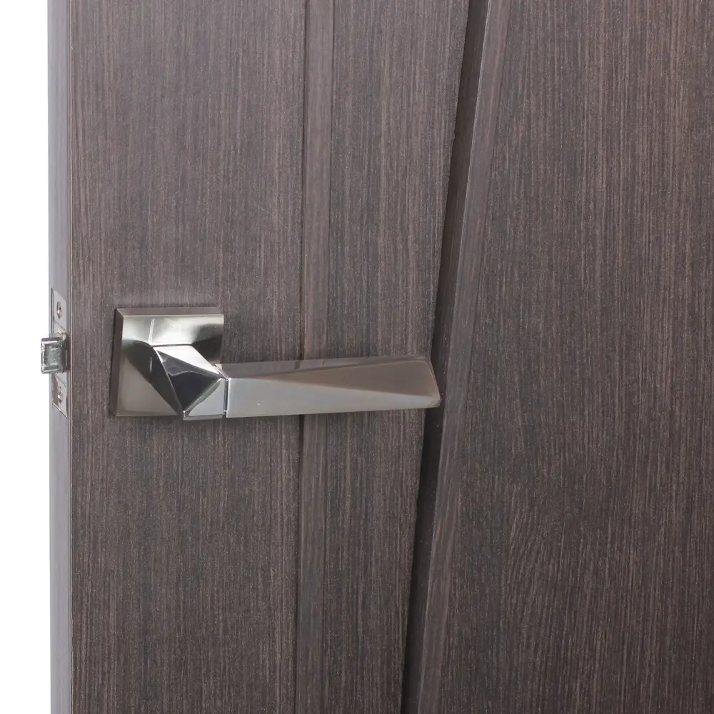 Ручка дверная на розетке DIAMOND DM/HD SN/CP-3, цвет никель/матовый хром FUARO STLM-2011918 - Вид №4