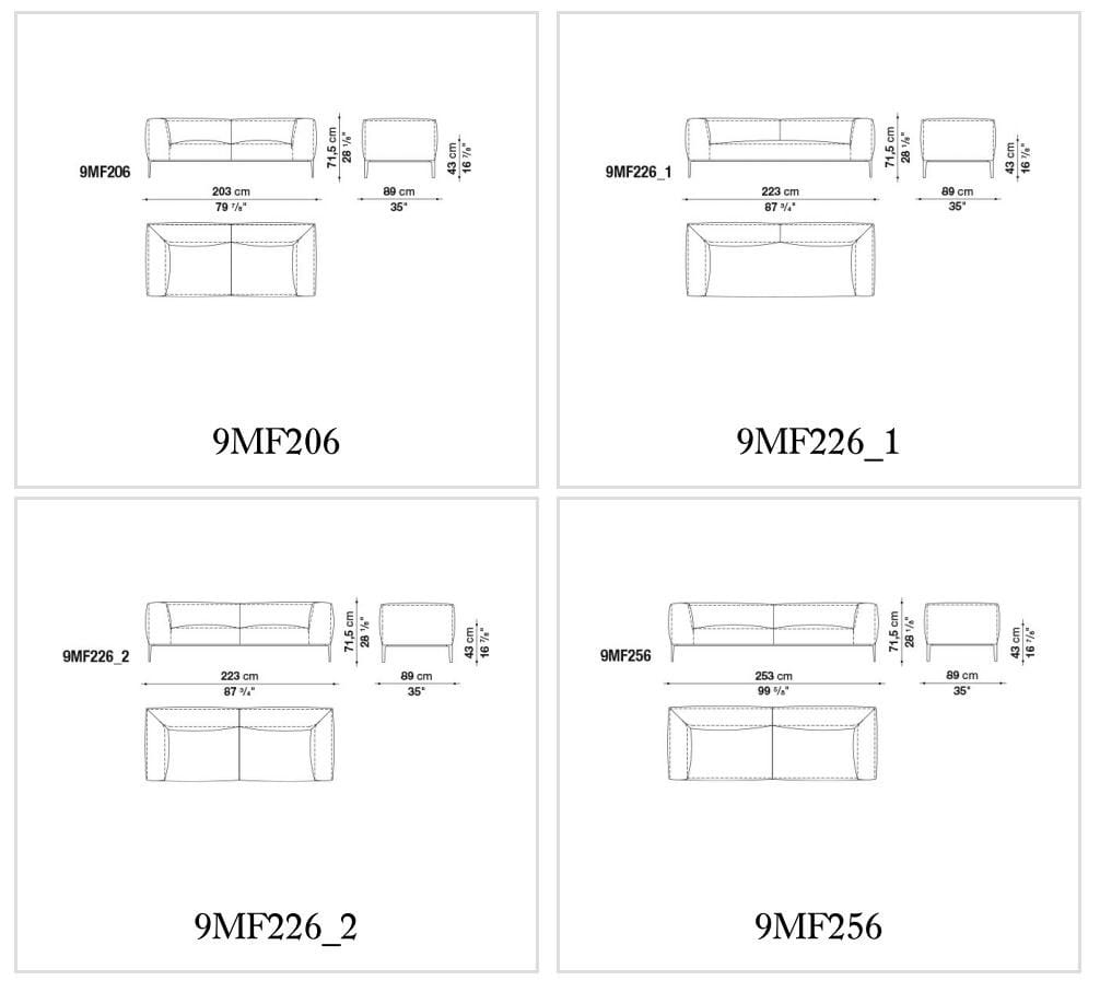 4-местный тканевый секционный диван B&B Italia Michel ARCH-00137188 - Вид №1