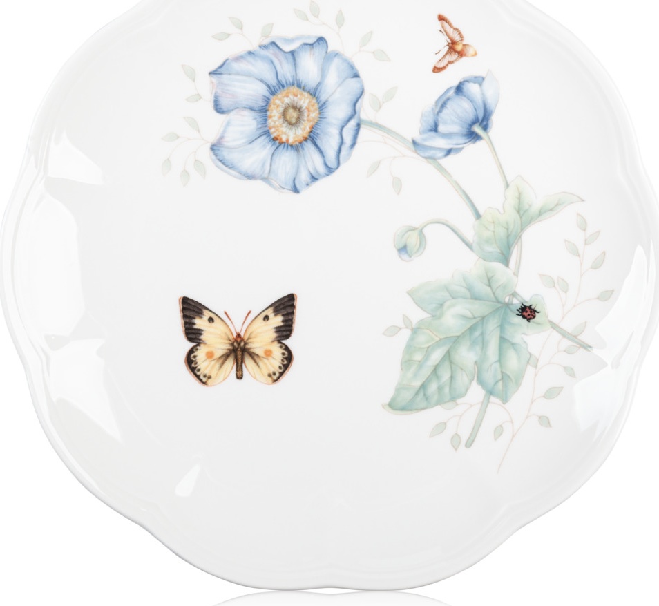 10524862 Lenox Тарелка акцентная Lenox "Бабочки на лугу.Бабочка-Монарх" 23см Фарфор 
