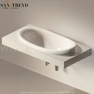 Flaminia IO e SI Столешница с отверстием под раковину серая IO90M1.7047