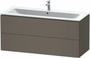 LC624309090 Тумбочка подвесная L-Cube #LC6243 1220 x 481 мм Фланелево-серый шелковисто-матовый лак