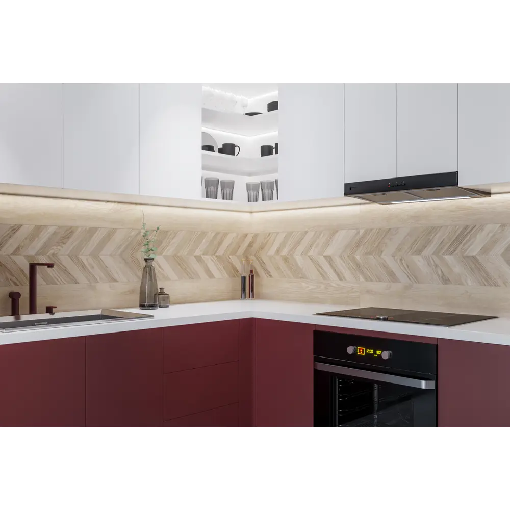Керамогранит Golden Tile Wood Chevron 15x90 см 1.08 м² матовый цвет светло-бежевый 82731857 STLM-2012221 - Вид №6