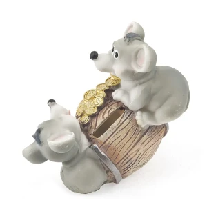 93724359 Новогодняя фигура Monte Christmas Мышки на бочке 12 см STLM-0955668