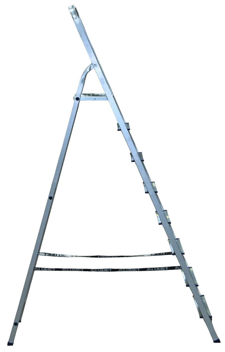 Стремянка алюминиевая 8 ст ALUMET Ам708 - Вид №2