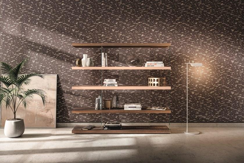 Lago Самонесущий открытый книжный шкаф из дерева и стекла Air sun-id-1401620 - Вид №11