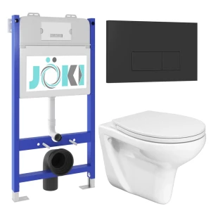 91752416 Комплект Инсталляция JK03351 Кнопка JK203507BM черный Flumen JK9011046 унитаз белый STLM-1386617