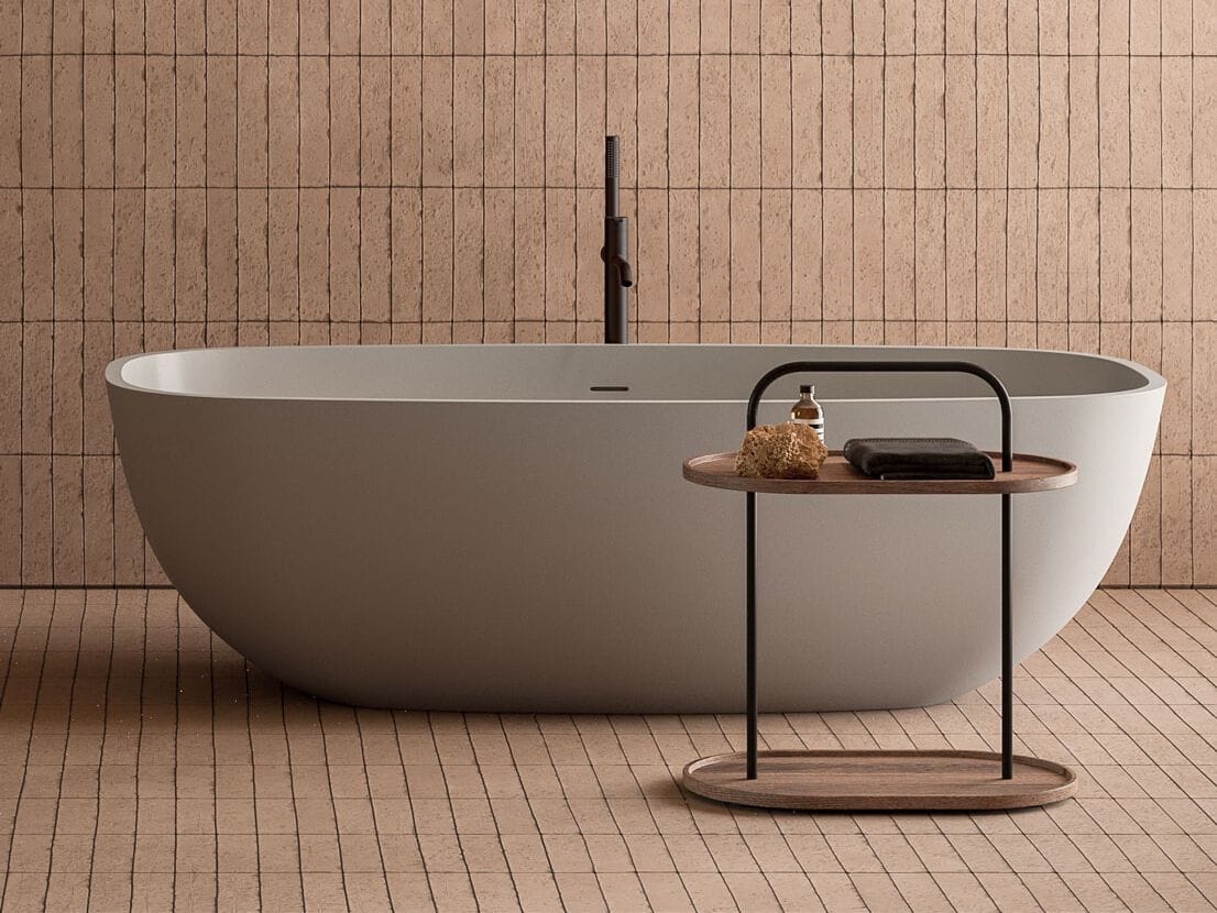 Высокий и овальный деревянный журнальный столик Inbani NORM ARCH-00048959 - Вид №1