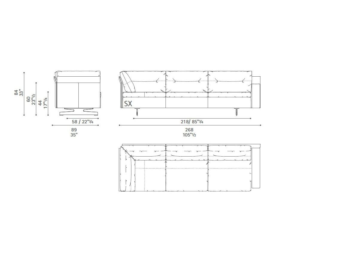 Диван с журнальной стойкой Poltrona Frau коллекция-диваны и кресла ARCH-00101037 - Вид №17