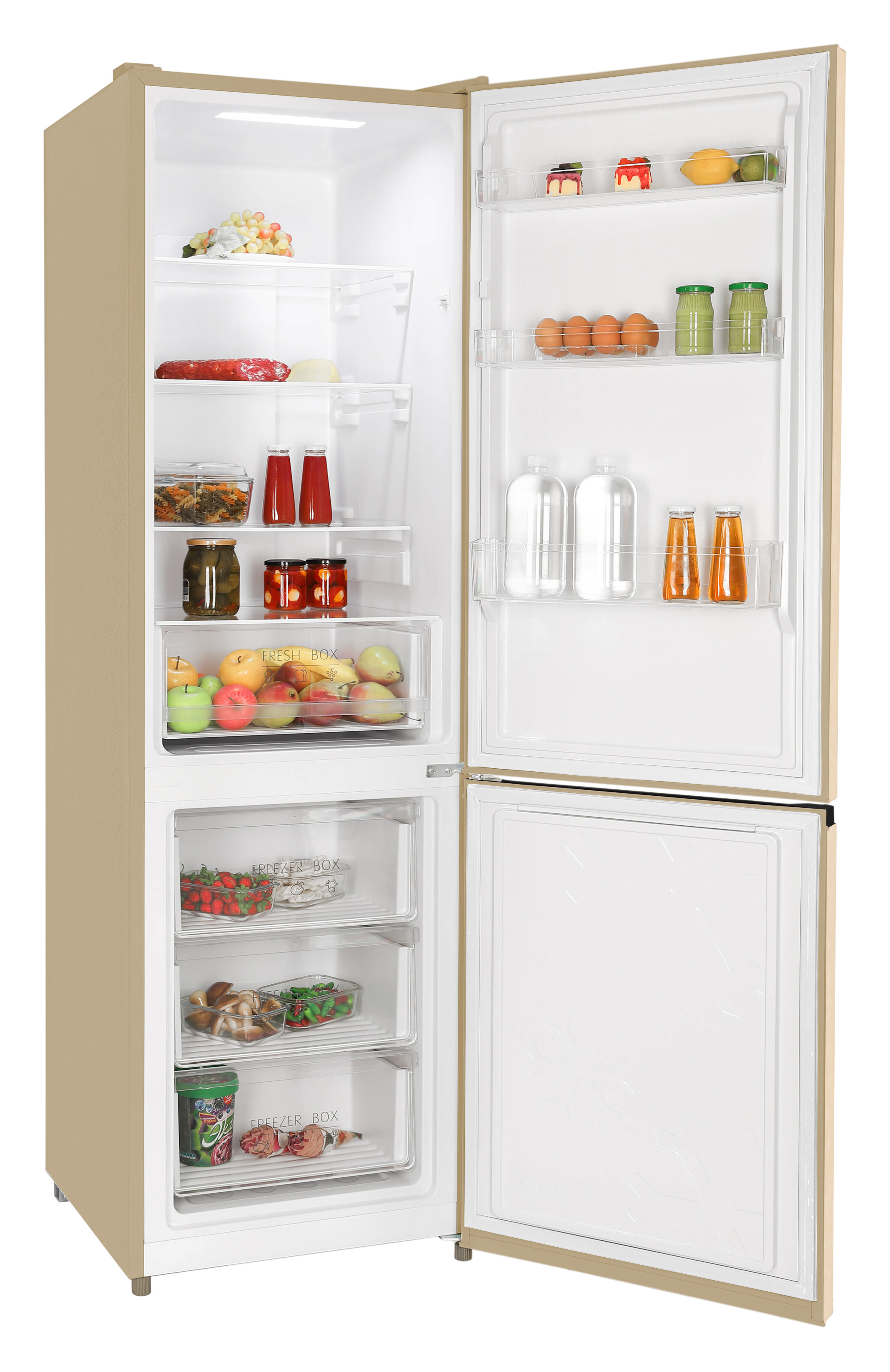 9069208 Холодильник с морозильником   Nordfrost RFC 390D NFYm бежевый STDN-0022249 - Вид №1