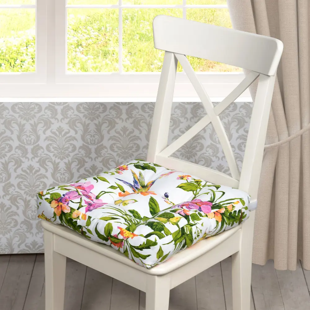 Подушка для стула Altali Колибри 40x40 см хлопок мультиколор STLM-2089764 - Вид №3