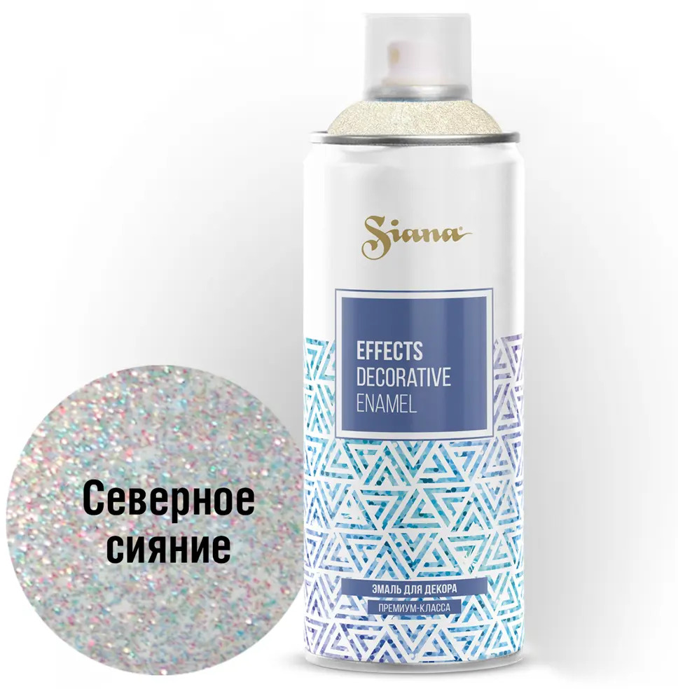 82461829 Краска аэрозольная Siana «Глиттер» цвет северное сияние 520 мл STLM-0027665