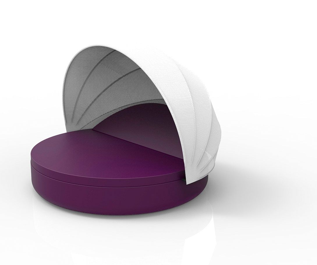 088226 Кровать Ulm c откидной спинкой и складным навесом Vondom Vela