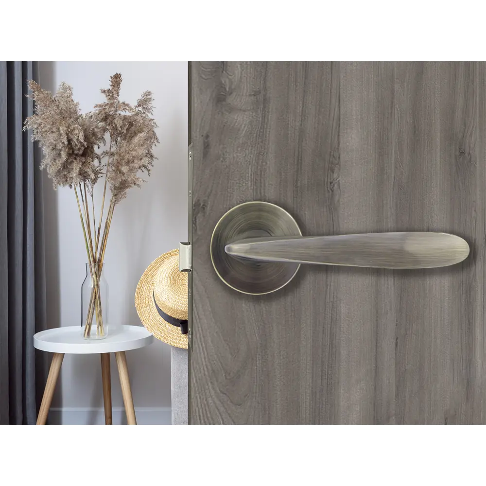 Дверные ручки Фабрика замков Cirta без запирания цвет бронза STLM-2068716 - Вид №5