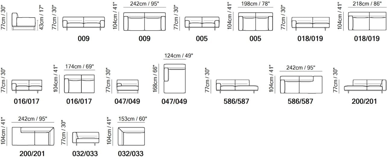 Кожаный модульный угловой диван Natuzzi Italia кендо ARCH-00052407 - Вид №16