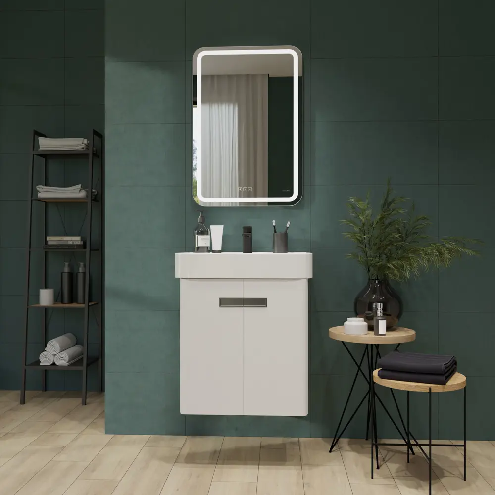 KIROVIT Олимпия — фарфоровая раковина с полочкой для ванной 89373200 STLM-0983010 - Вид №9