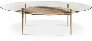 Visionnaire Овальный стол для гостиной из закаленного стекла