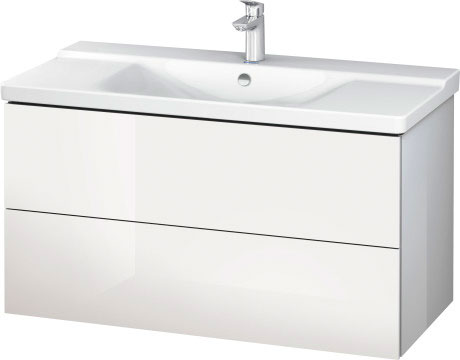 LC625001414 Тумбочка подвесная L-Cube #LC6250 1020 x 481 мм Терра, декор Duravit - Вид №2