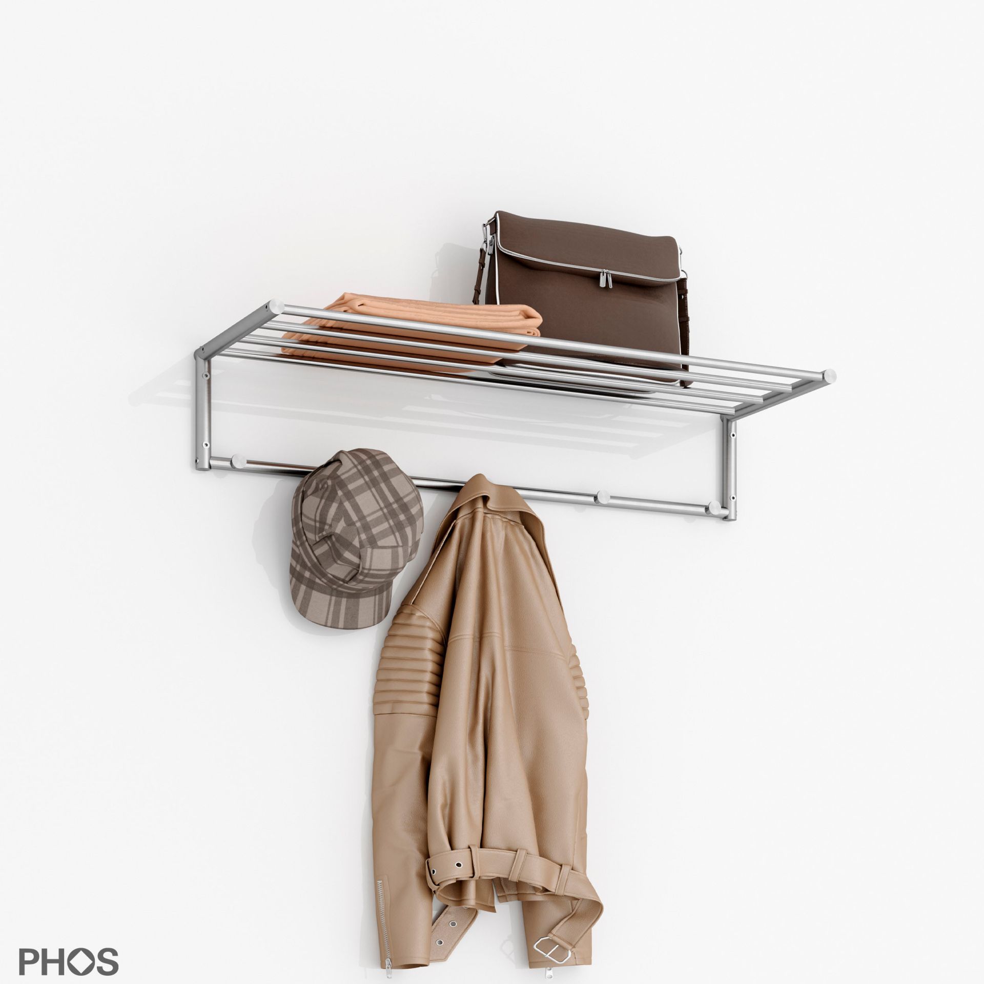 G17-1000 Навесной шкаф g17 с 4 платяными штангами и 6 крючками для одежды, ширина 100 см PHOS  - Вид №3