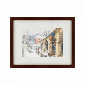 Картина в раме 47х60 см "Заснеженный город, 1923" КАРТИНЫ В КВАРТИРУ  135566 Бежевый;серый