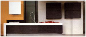 Кухня Rovere grafite/corian MK CUCINE Rovere grafite/corian