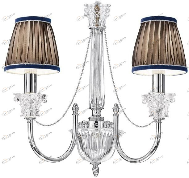 Possoni Illuminazione Настенный светильник Chrome с абажурами из шифона Vicky 37089/a2