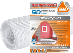86537741 Сетка стеклотканевая штукатурная 5x5 65 г/м² 1x20 м STLM-0069748 SD-GLASS