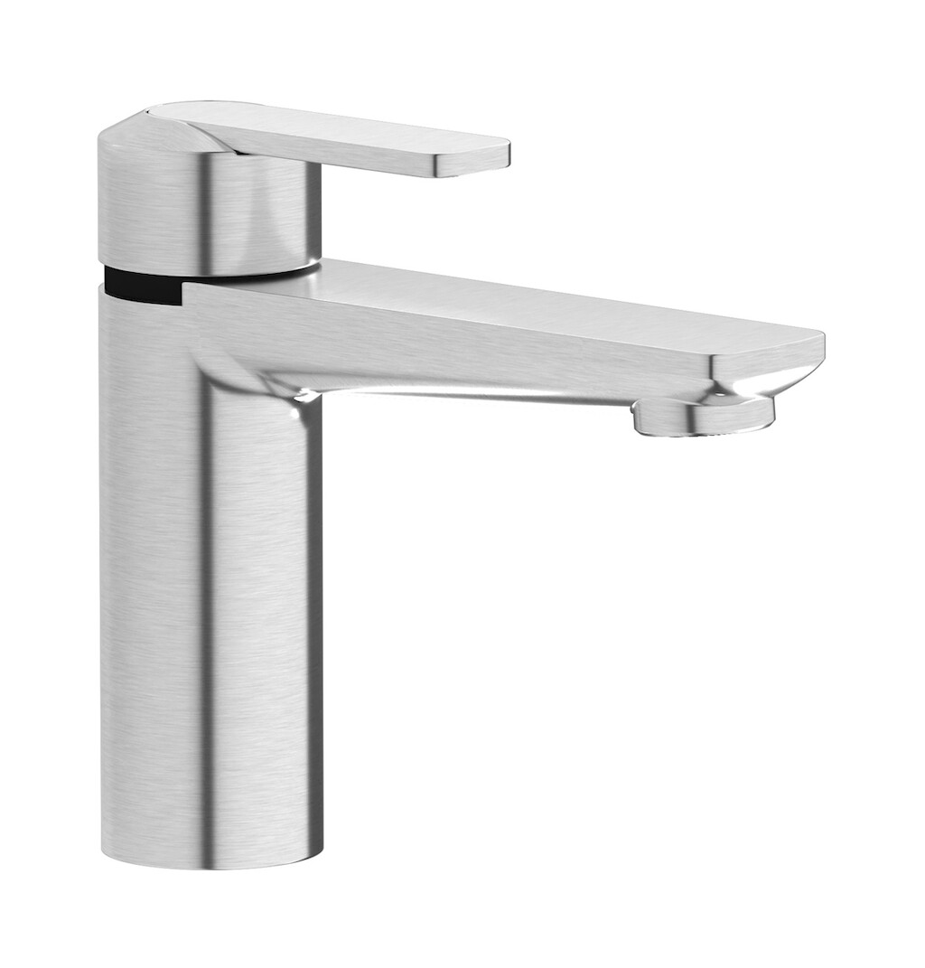 Смеситель для раковины на 1 отверстие в комплекте с донным клапаном WE ARE IB c6200ss Brushed Nickel C-67