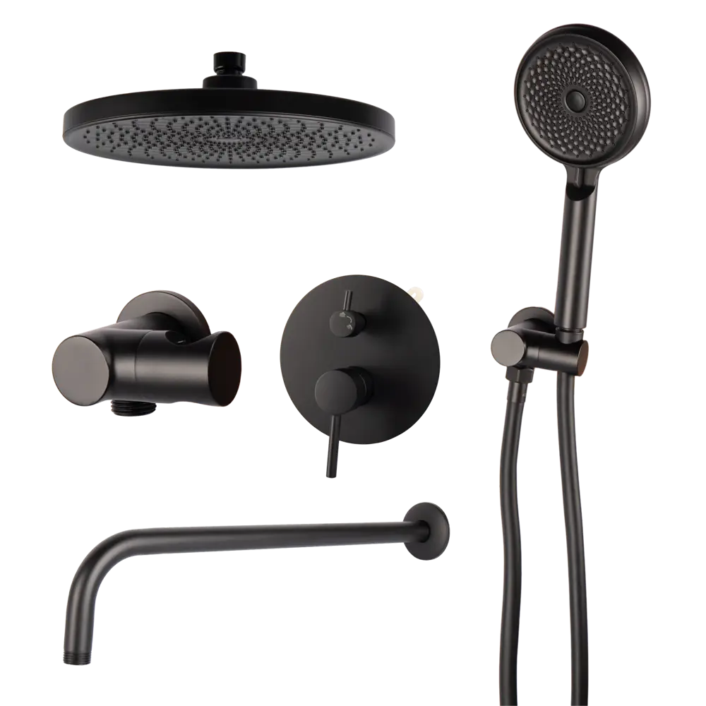 Душевая система Vidage Корбу скрытого монтажа круг цвет черный матовый 89360869 STLM-2024579  - Вид №8