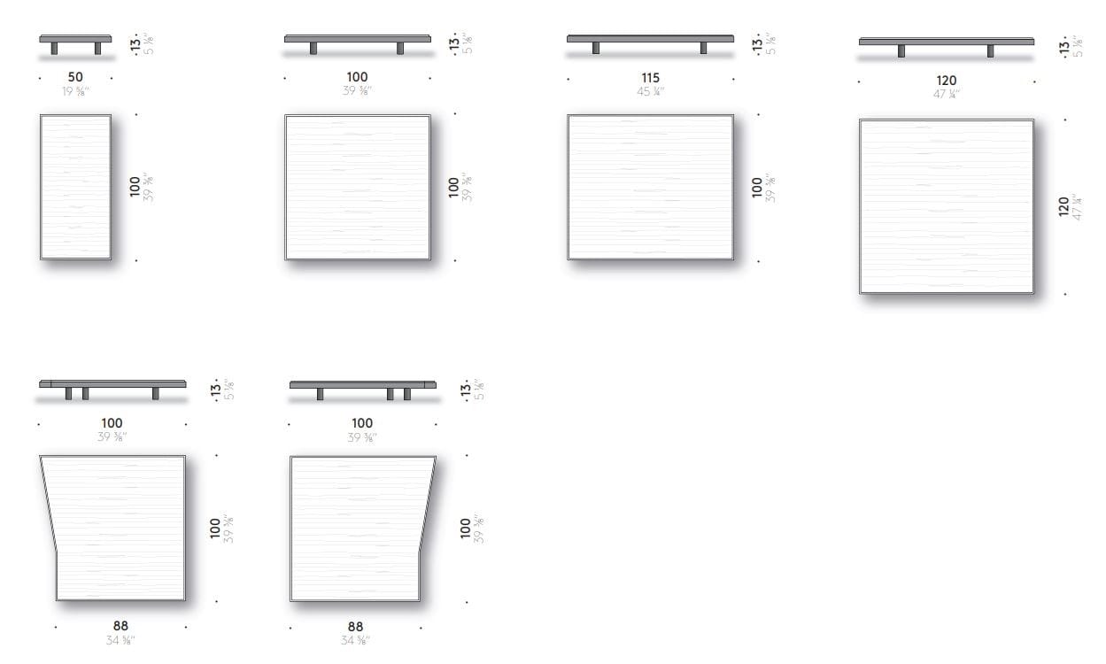 Квадратный низкий журнальный столик DE PADOVA Alberese Wood ARCH-00114363 - Вид №3