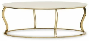 Enza Home Низкий круглый журнальный столик из мдф и металла Angel