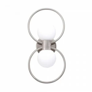 Бра светодиодное на 2 лампы белое Listo AP2 Nickel LISTO AP2 CRYSTAL LUX LISTO 00-3931760 Белый;никель