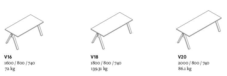 Деревянный секционный прямоугольный стол MDD Viga ARCH-00137399 - Вид №12