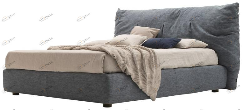 Ditre Italia Кровать из мягкой ткани с обитым изголовьем Papilo sun-id-1468211