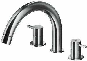 MGS Смеситель для ванны на 3 отверстия из нержавеющей стали Minimal