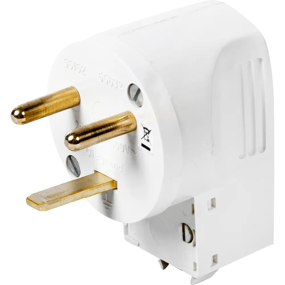 Вилка с заземлением Legrand силовая для плиты 20 А 250 В цвет белый 13764958 STLM-2169215 