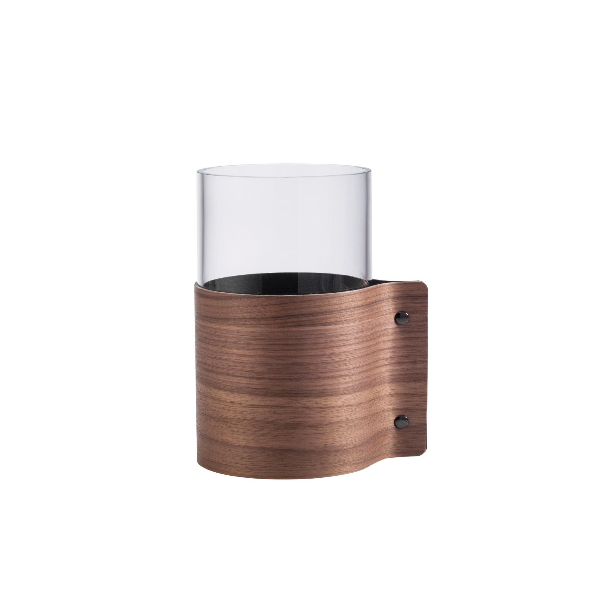 87055 Ваза для цветов с деревянной отделкой 7,5х15см, орех;LIND DNA 