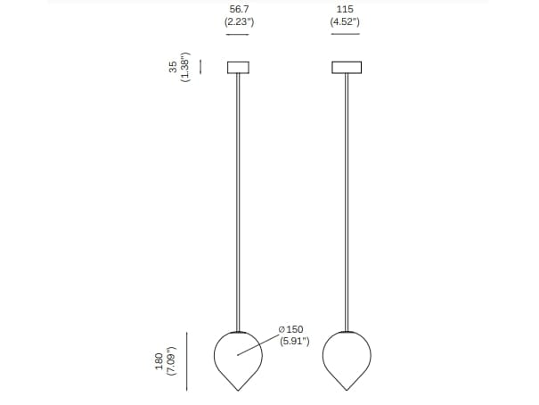 Опаловое стекло светодиодный подвесной светильник Michael Anastassiades Bob ARCH-00072078 - Вид №3