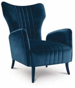 BRABBU Кресло с обивкой из ткани с подлокотниками Davis