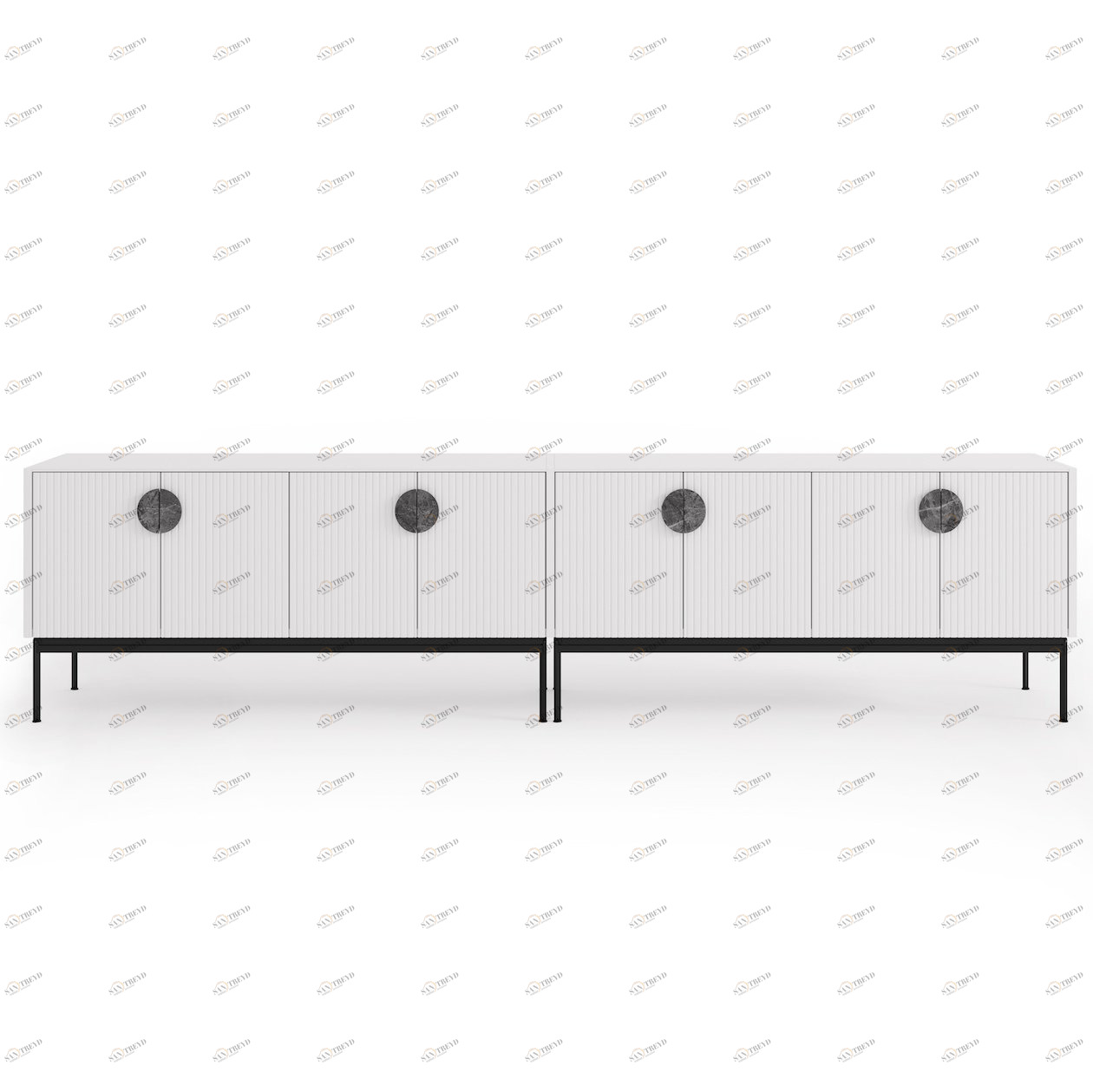 Тумба под телевизор белая длинная Alto BRAGIN DESIGN LIVING 00-3974638 Белый