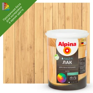 Лак для стен акриловый Alpina Аква-лак цвет прозрачный полуматовый 0.9 л