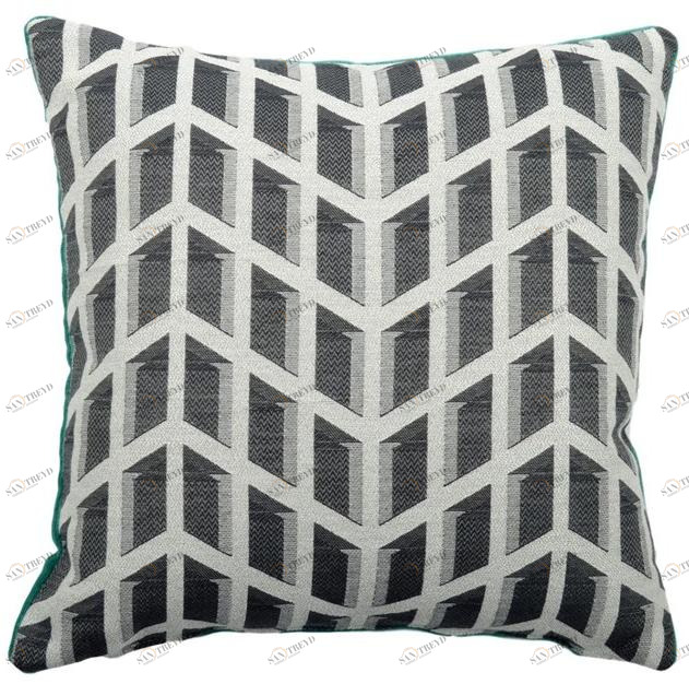 l'Opificio Квадратная подушка из хлопка с геометрическими мотивами  557-19 