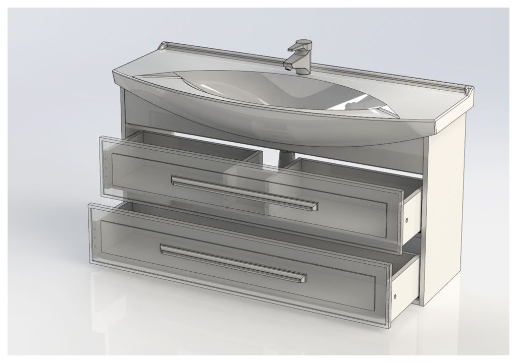 Тумба с раковиной Aquanet Остин 120 белый 0020392000175450 - Вид №4