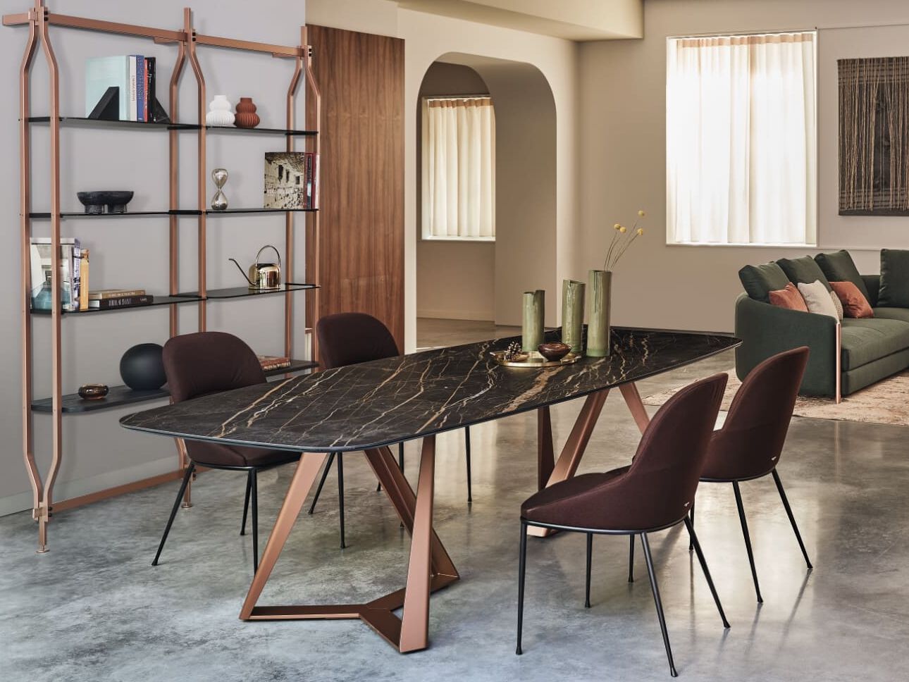 Обеденный стол из алюминия и SuperMarmo Bontempi Casa Millennium ARCH-00093325 - Вид №2