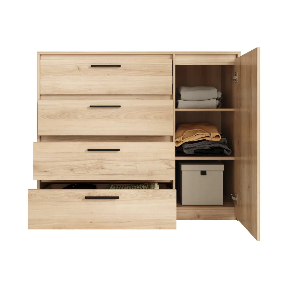 Комод Лион 4 ящика 120x100.2x41.6 см ЛДСП цвет комано 89433655 STLM-2162185 Santreyd - Вид №6