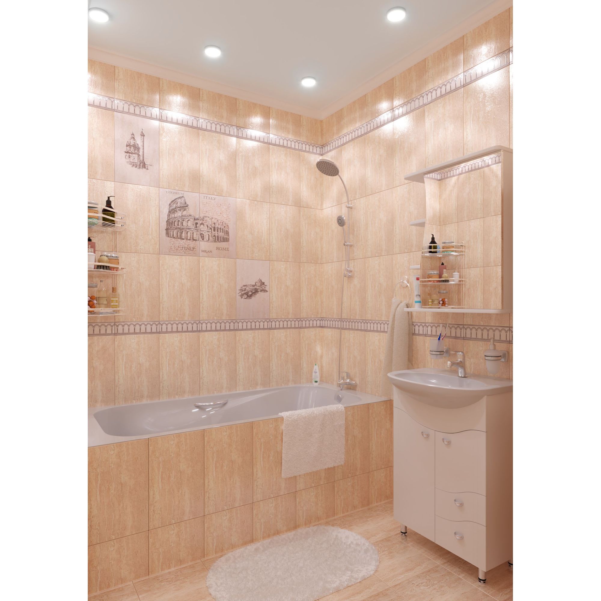 17000470 Декор « coliseum-1 Iglesia» 25x40 см цвет бежевый Efes Santreyd - Вид №4