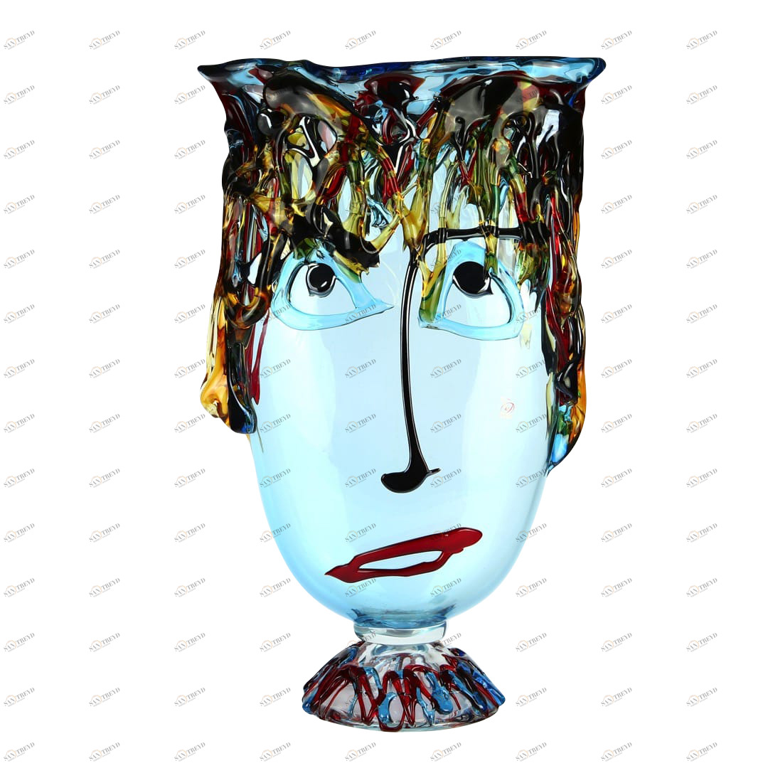 1159 ORIGINALMURANOGLASS Ваза Musana Face - Vetro di Murano - муранское стекло OMG 35 см 