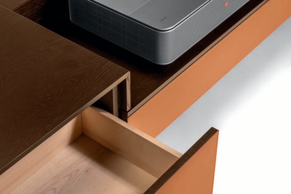 Кожаный шкаф для телевизора с ящиками Poltrona Frau коллекция-мебель и аксессуары ARCH-00003150 - Вид №7