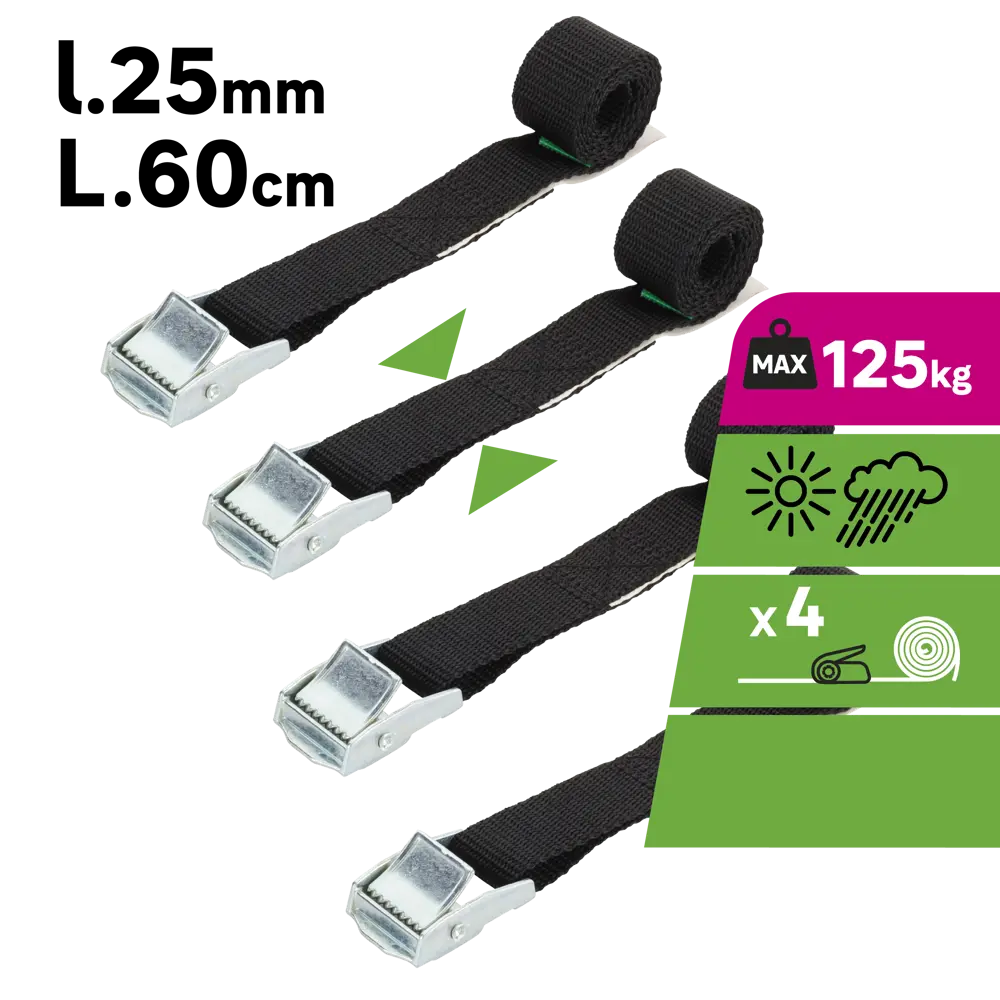 Ремень крепежный c пряжкой 25 мм x60 см STANDERS Santreyd STLM-2093291 - Вид №1