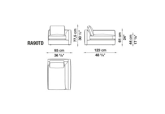 Угловой диван из ткани B&B Italia Ричард ARCH-00040927 - Вид №45